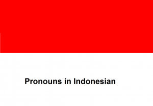 Pronouns in Indonesian